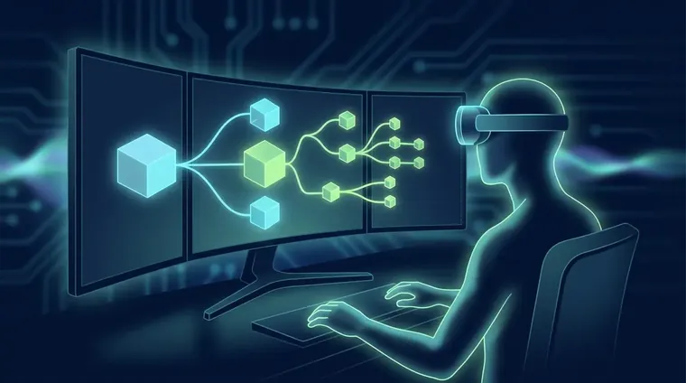 Operator reviewing email nurture sequences branch logic in HubSpot CRM on a desktop monitor